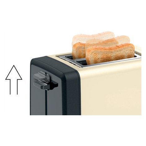 Bosch | TAT4P427 | DesignLine Compact Toaster | Power 970 W | Number of slots 2 | Housing material Stainless steel | Beige - 3